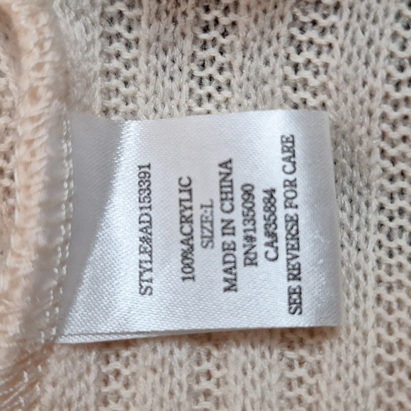 Altar'a State Cream Colored with Brown Graphic Design Sweater Dress Size Med - Picture 9 of 12